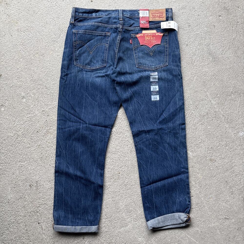 NWT Levis 501 CT Customized & Tapered Jeans Womens 100% Cotton Denim 35x28